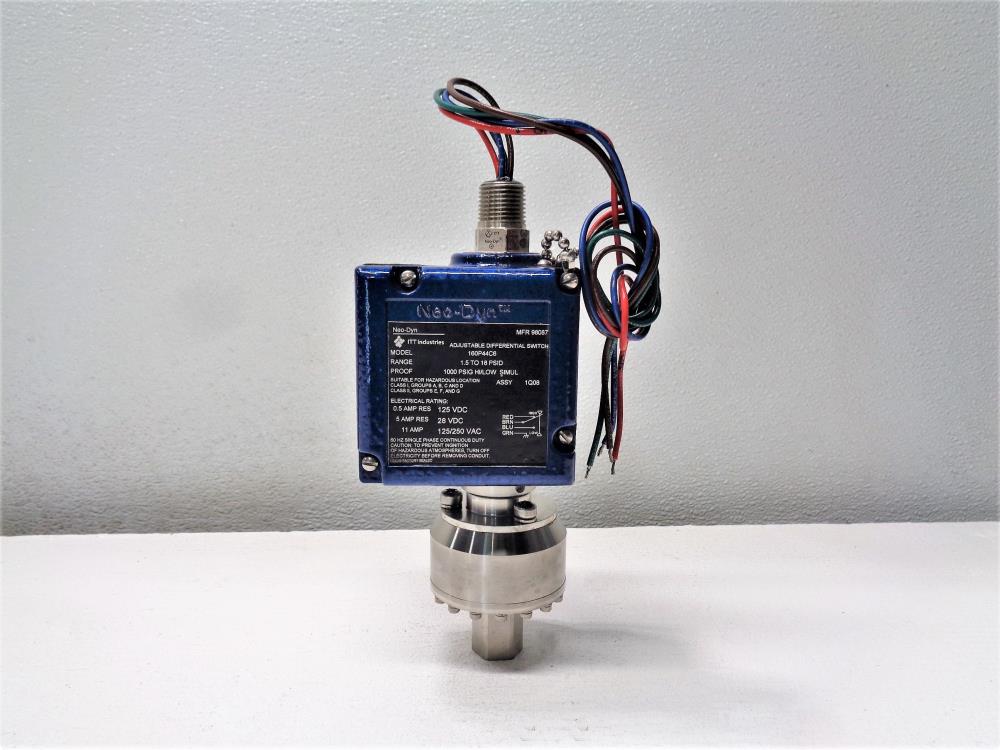 ITT Neo-Dyn Adjustable Differential Pressure Switch 160P44C6